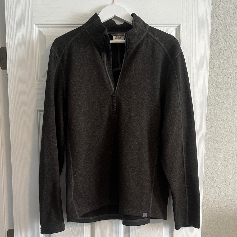 L.L. Bean Men's Dark Gray Zip-Up Sweater